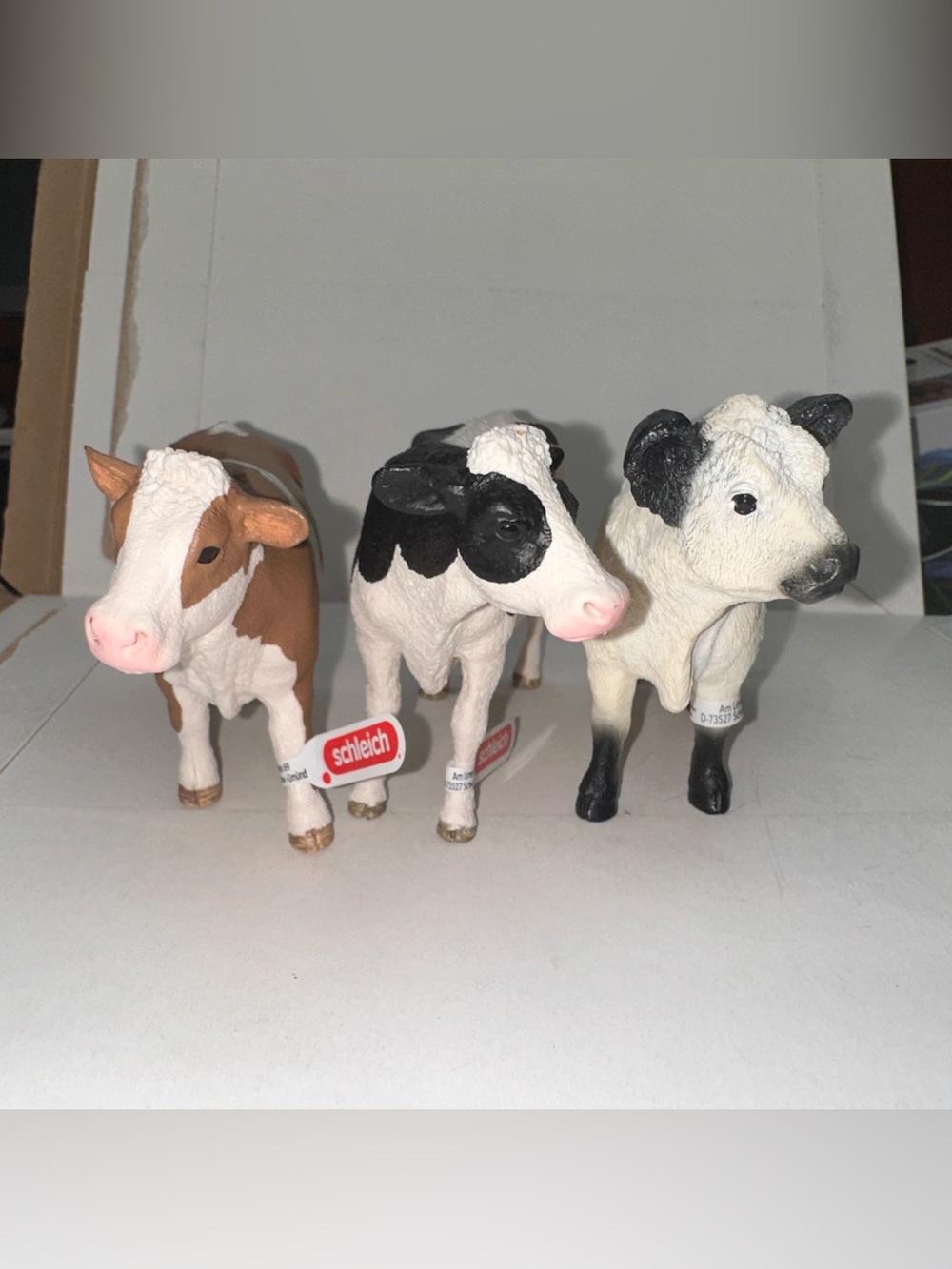 Schleich Black & White Cow Figurines - Realistic Farm Animal Decor